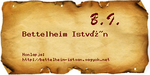 Bettelheim István névjegykártya